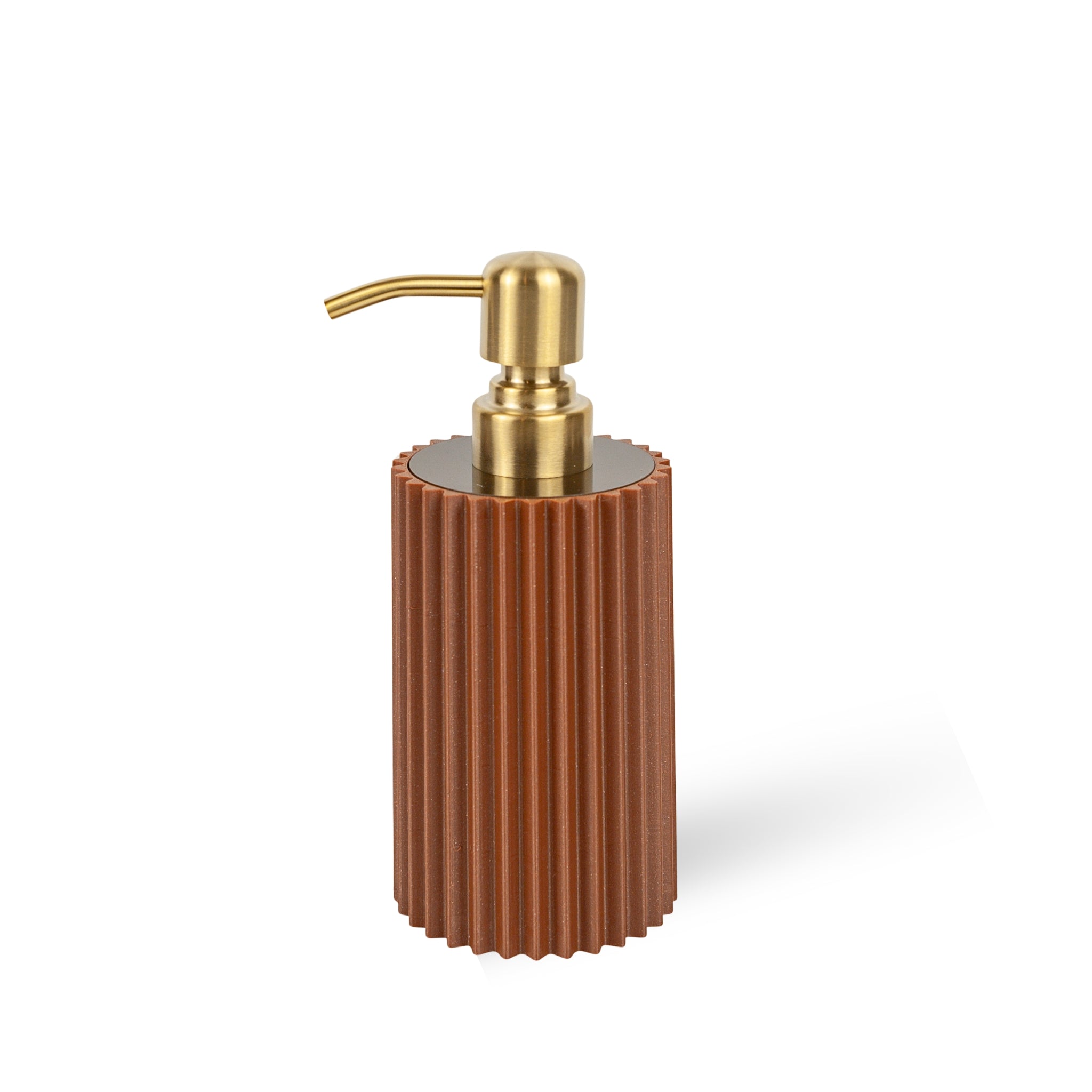 Ribbed Bronze Espresso Soap Dispenser