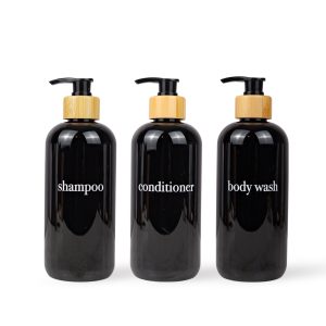 Black Shampoo Dispenser Sets